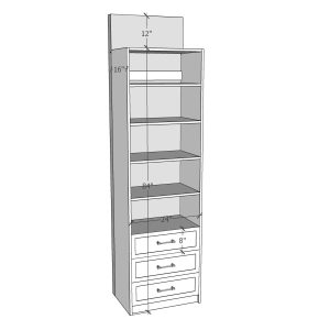 Mix – Drawer/ Shelf 84” Height