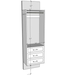 Mix – Drawer/Rod 72” Height (24 W)