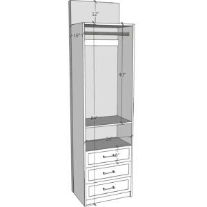 Mix – Drawer/ Rod 84” Height (24"W)