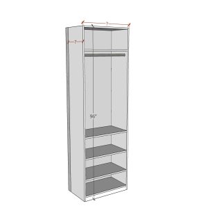 Mix – Rod/shelf 96” Height