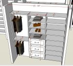 S.  double rod / 24" drawer- shelf /  shelf /   start from floor  84"