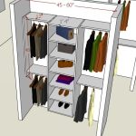 3. three section double rod and shelf 16" and 12" D