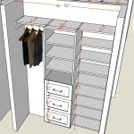 S.  single rod / 18" drawer- shelf  /  shelf /   , start from floor  84"