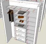 S.  single  rod / 24" drawer - shelf  /  shelf /  , start from floor 84"
