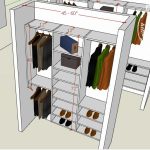 S: double rod / shelf  / shelf & rod  12" D , start from floor 84"