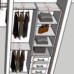 two section , double rod , drawer 18"