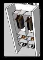 S . two section : shelf , on top rod  start from floor 84" - Image 2