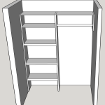 S . two section : shelf  / single rod    start from floor 84"