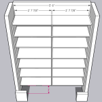 S . two section : shelf / shelf  start from floor 84" (Copy)